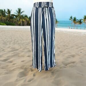 Ivy + Main Striped Crop Beach Pants EUC